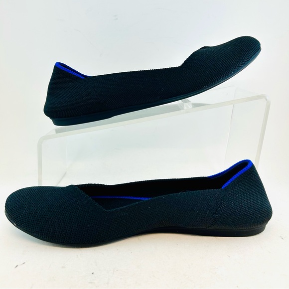 Rothy's Black Round Toe The Flat Slip On Knit Ballet Flats, size 7 EU 37.5 - Picture 5 of 13